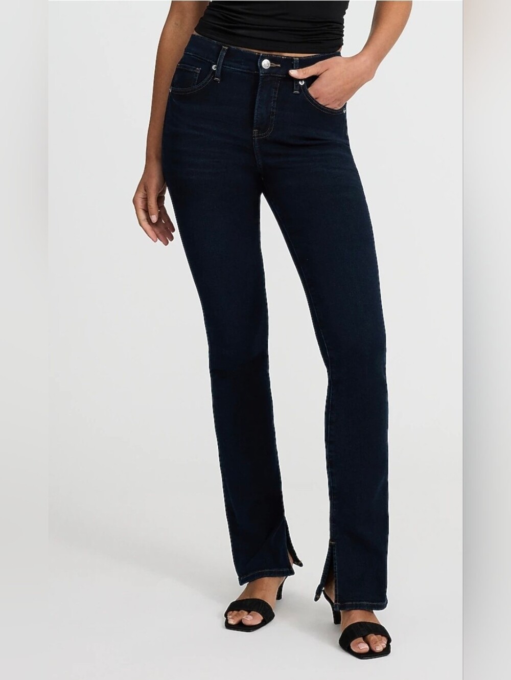Mid Rise Dark Wash Skyscraper Jeans